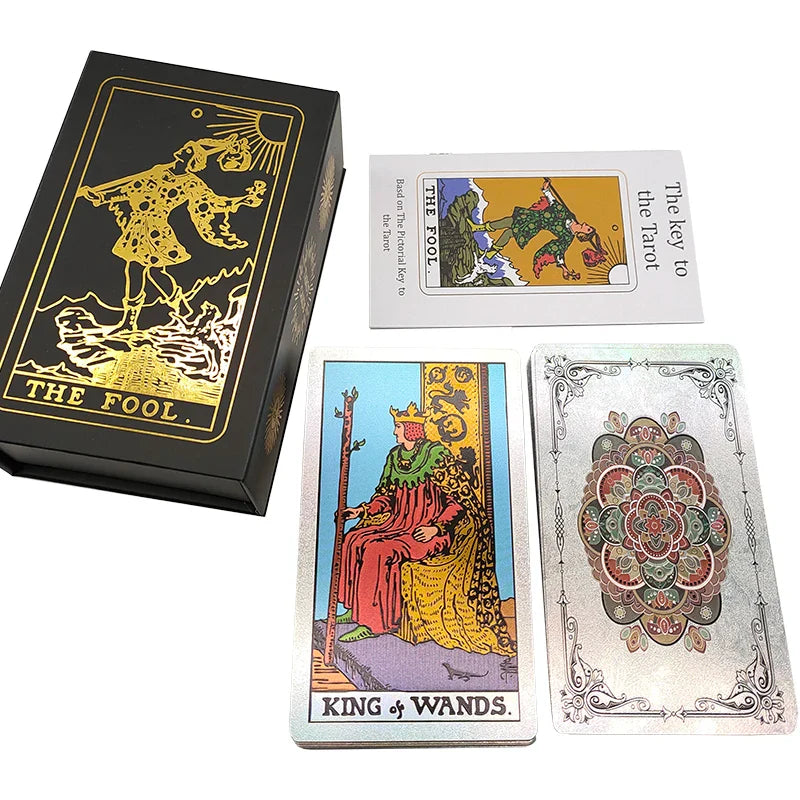 New Plastic Rider Waite Tarot Hot Stamping Gold Foil Tarot Exquisite Board Game Divination Cards For Collection | | Wiccan Center