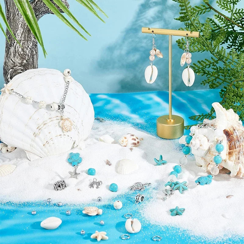 Ocean Summer Friendship Bracelet Making Kit – DIY Clay Beads Set for Jewelry, Bracelets, Necklaces & Earrings | | Wiccan Center