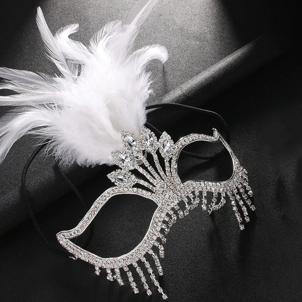 Carnival Feather Masquerade Jewelry Mask | Masks | Wiccan Center