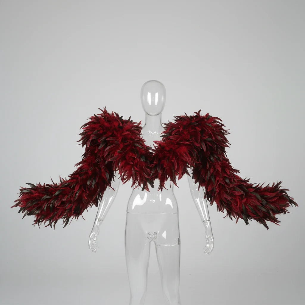 Natural Fluffy Rooster Feather Marabou Boa