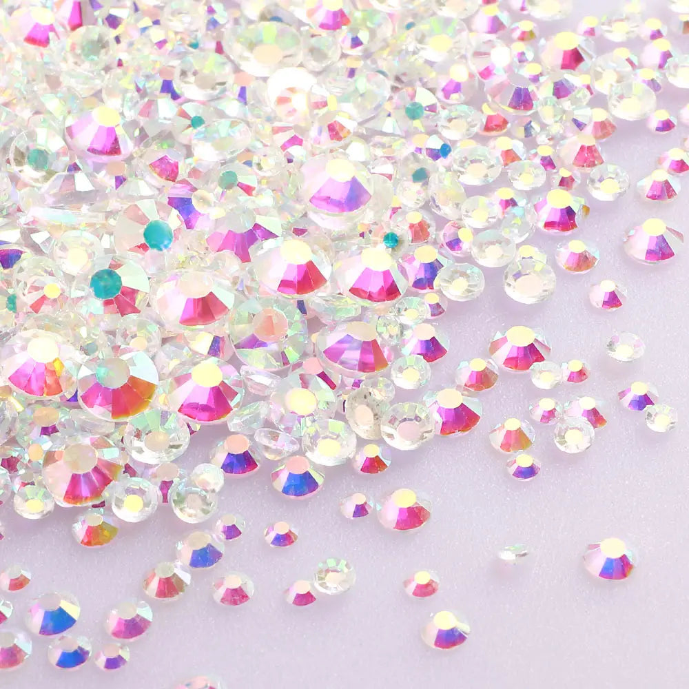 1440PCS SS3-SS20 Mix Size Non-Hotfix Glass FlatBack Rhinestones | Non-Hotfix | Wiccan Center