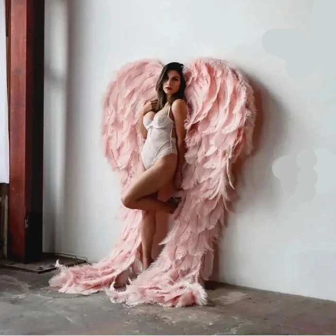 The Stardust Empress Royale – Deluxe Ostrich Feather Angel Wings Stage Performance Prop