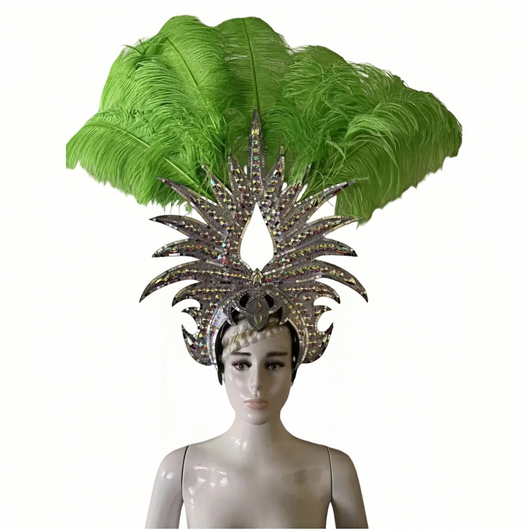 The Stardust Majestic Feather Crown – Carnival & Cabaret Stage Headdress | | Wiccan Center
