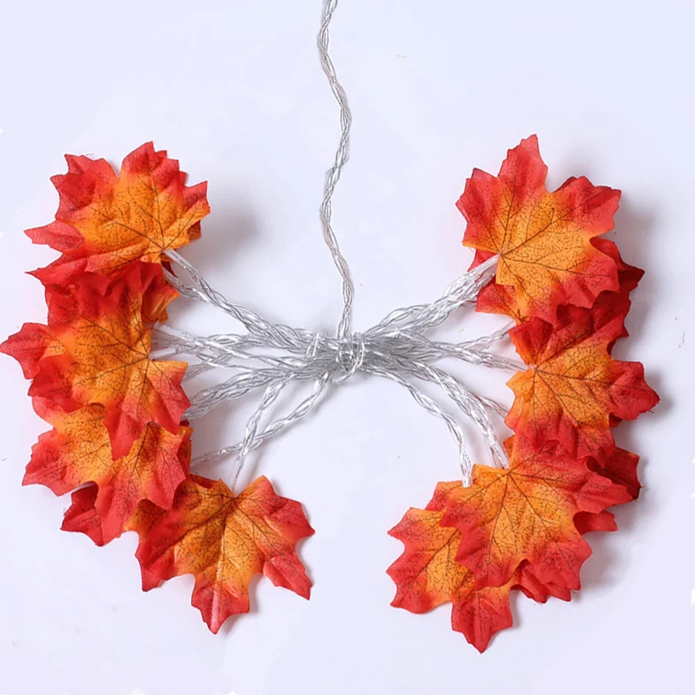 Halloween Maple Leaf String Lights 2/3/6M Garland Decoration | | Wiccan Center