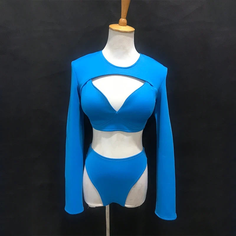 The Stardust Electra Performance Set – Long-Sleeve Pole & Gogo Bikini