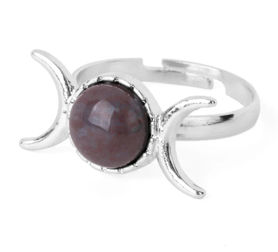 Crystal Triple Moon Rings | Ring | Wiccan Center