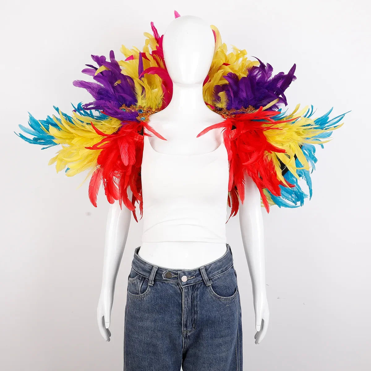 Festival Carnival Feather Shawl | Feather Shawl | Wiccan Center