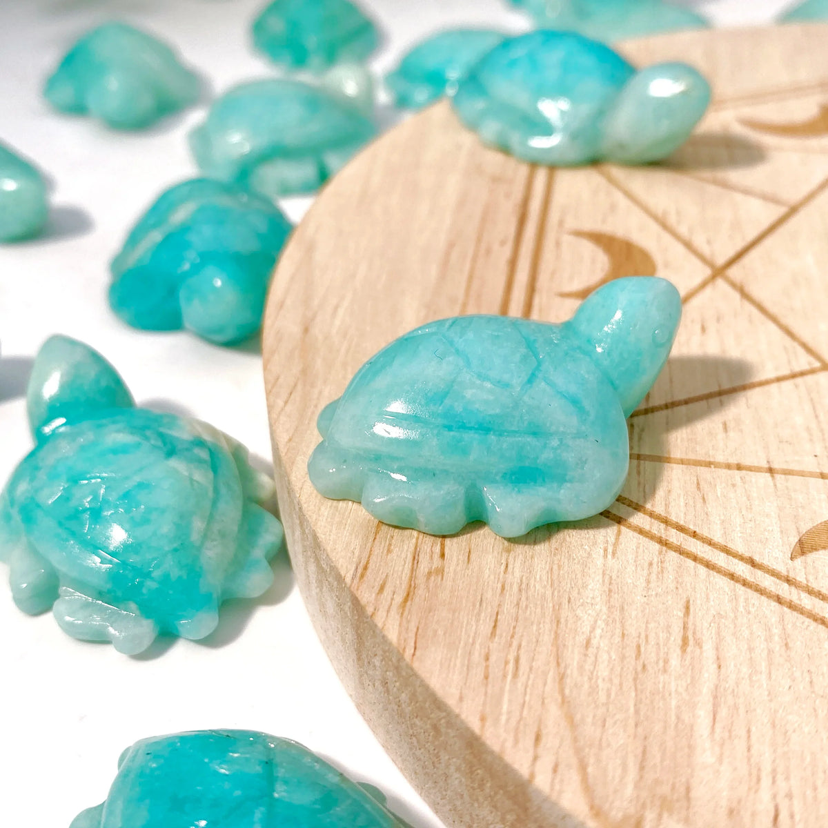 1PC High Quality Amazonite Sea Turtle Natural Crystal Carving, Gemstone Jewelry, Glitter, Birthday Gift, Women Gift.