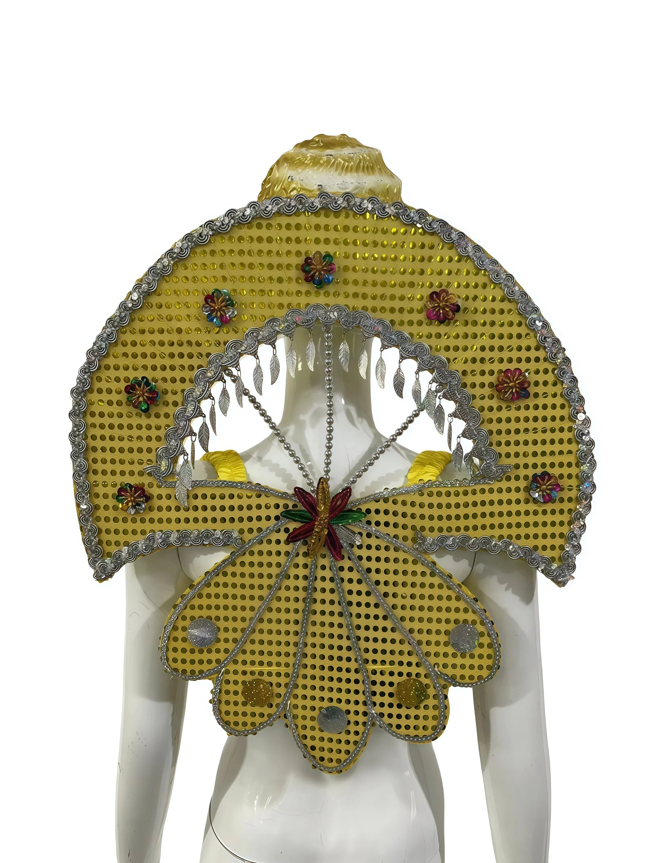 Sequined Butterfly-Style Costume Backpiece with Draped Chain | Back Pieces | Wiccan Center