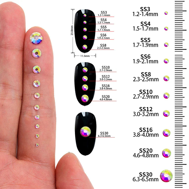 SS6-SS30 Mocha Opal Coral Reef Flatback Glass Non-Hotfix Rhinestones