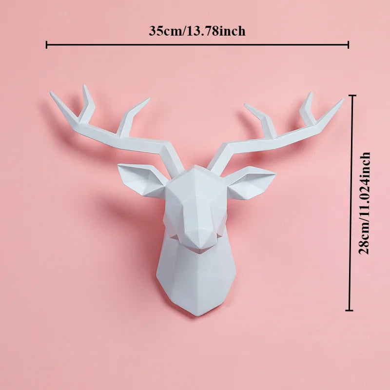 Home Decor Decorative Resin Elk Head Deer Head Wall Mount Animal Holder Wall Hanger Statue Animal Shapedat Hook Hanging Rack | | Wiccan Center