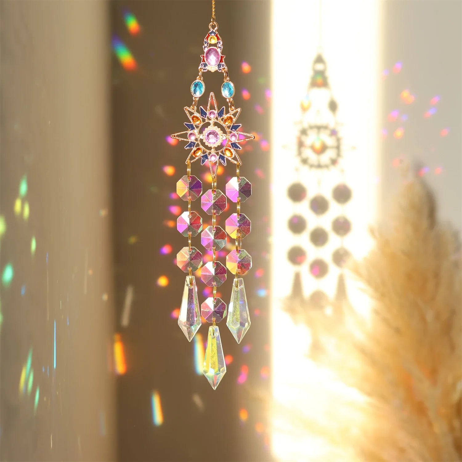 Colorful diamonds StarsMoonButterflies, sun garlands, gardening, light collection, Suncatcher accessories,indoor and outdoor | | Wiccan Center