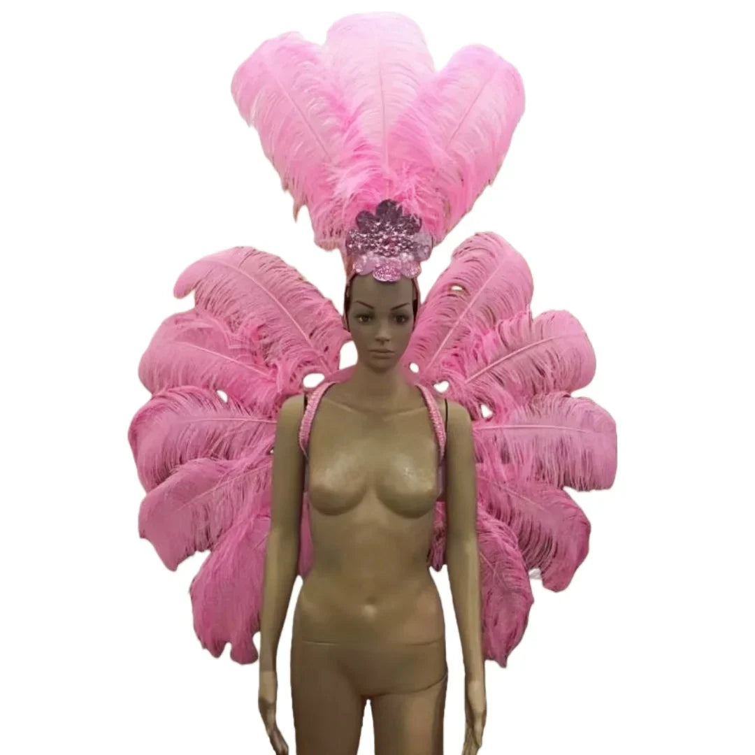 Feather Backpiece and Plume Headdress Set | Back Pieces | Wiccan Center