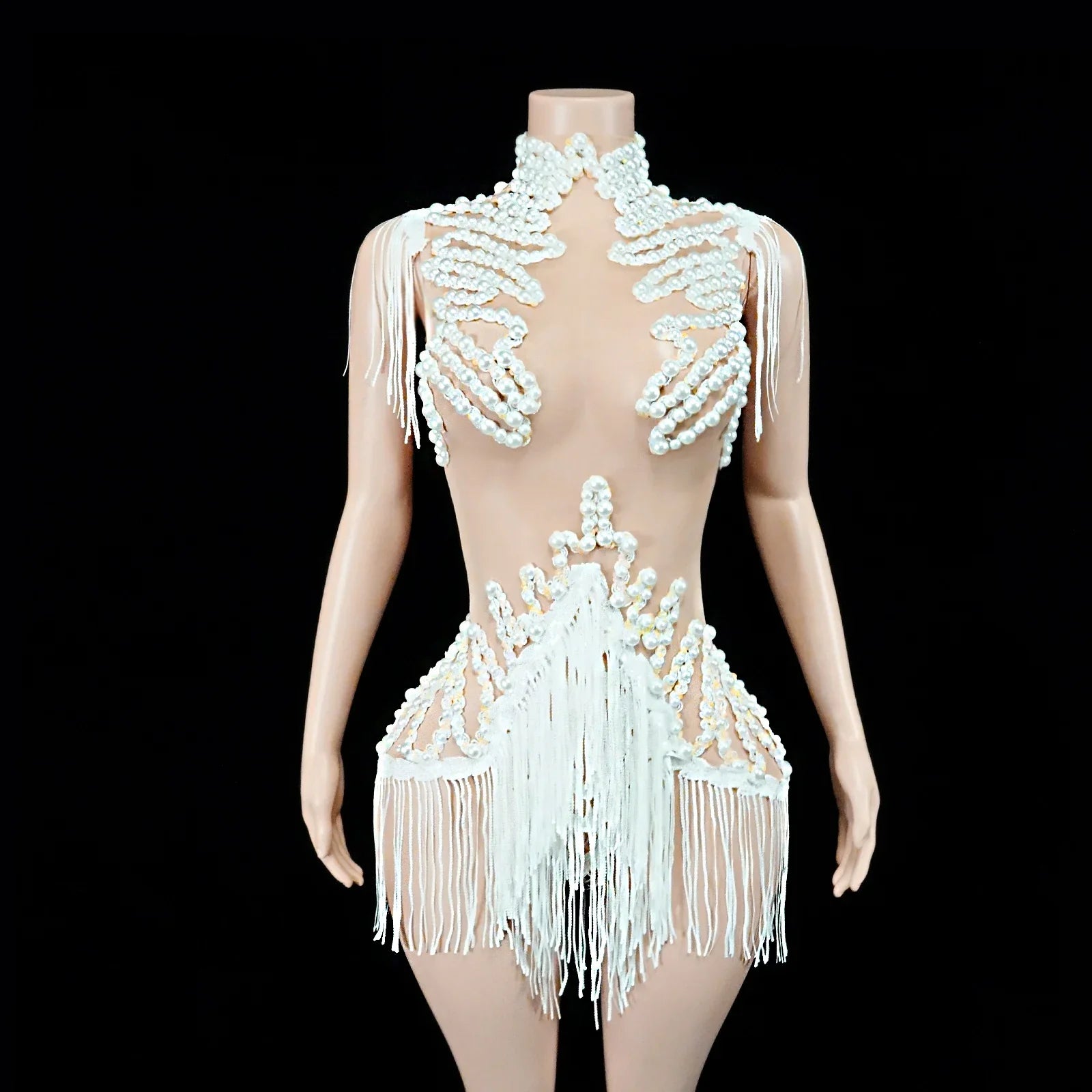 The Stardust Midnight Cabaret Bodysuit – Luxury Rhinestone & Mesh Showgirl Costume | Bodysuit | Wiccan Center