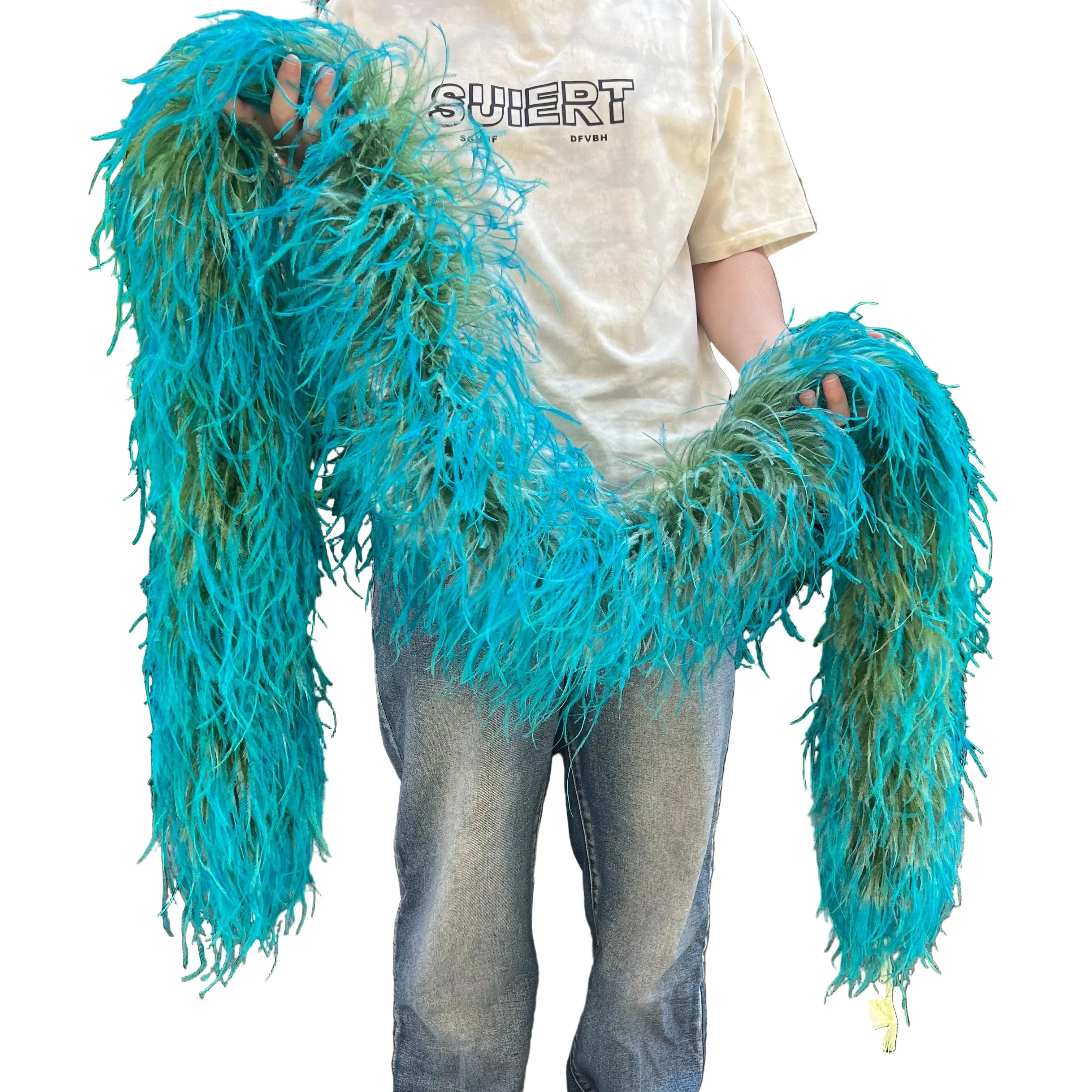 Mixed Color Ostrich Feather Boa & Shawl (2 Meters) | Feather Boas | Wiccan Center