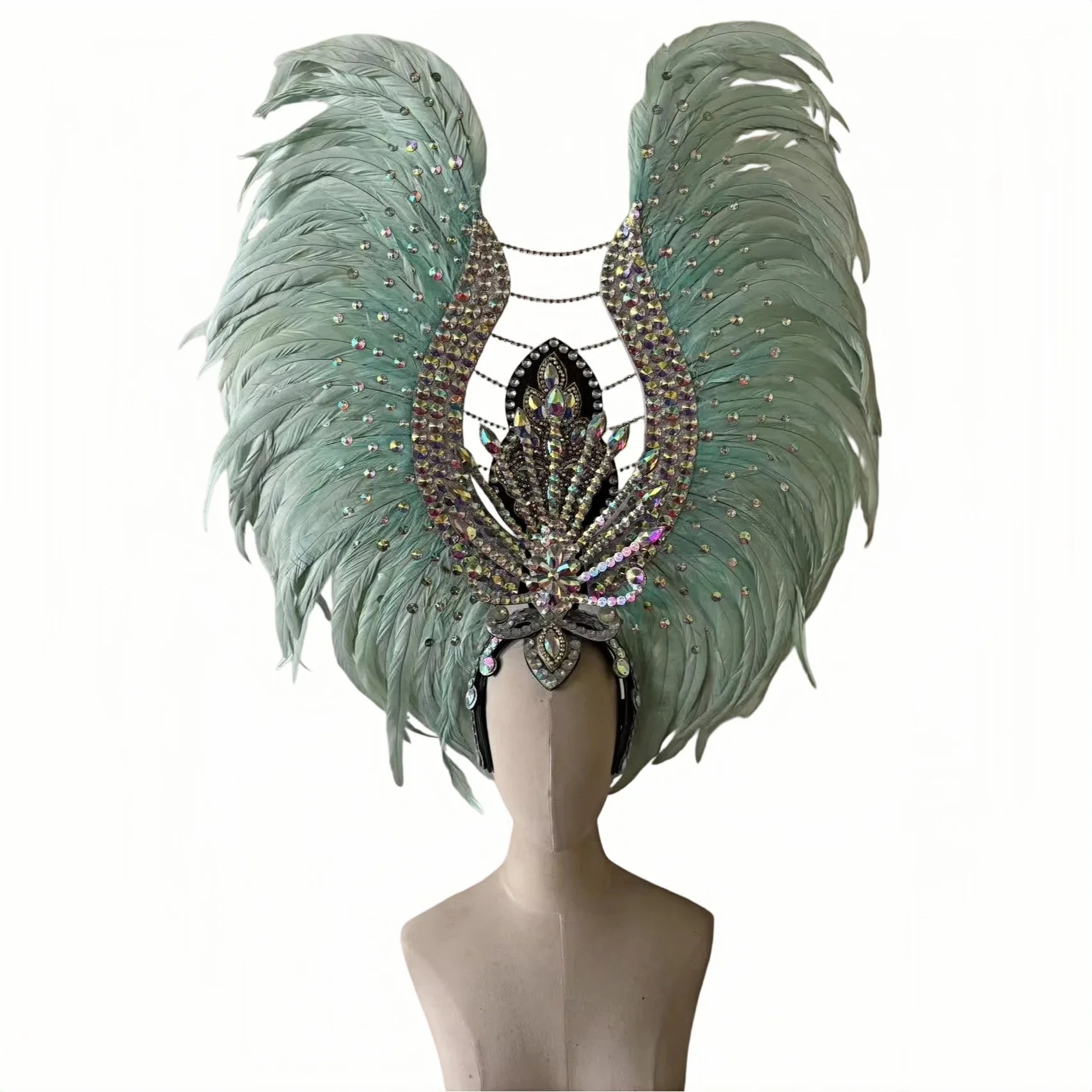 The Stardust Aurora Feather Headdress – Light Purple Cabaret & Carnival Crown | Headdress | Wiccan Center