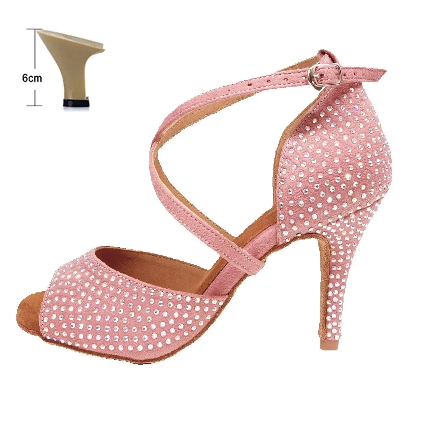 The Stardust Blush Latin Dance Heel – Pink Strappy Performance Sandal | Shoes | Wiccan Center