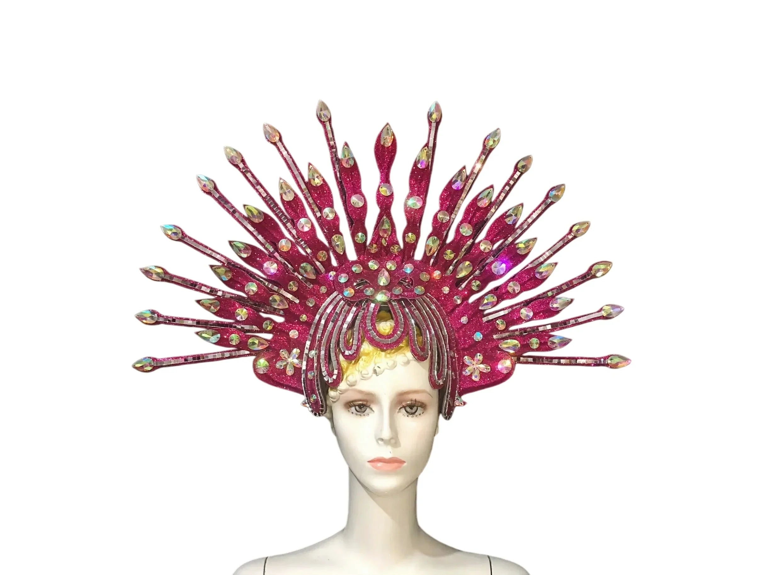 Brazil Rio Spanish Cuba Santiago Havana Venice Dionysia carnival Float Mask dress masque ball costume samba Golden Crown | Headpiece | Wiccan Center