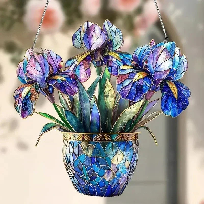 Enchanting Hummingbird Suncatcher – Vibrant Stained Glass Window Hanging Decor | | Wiccan Center