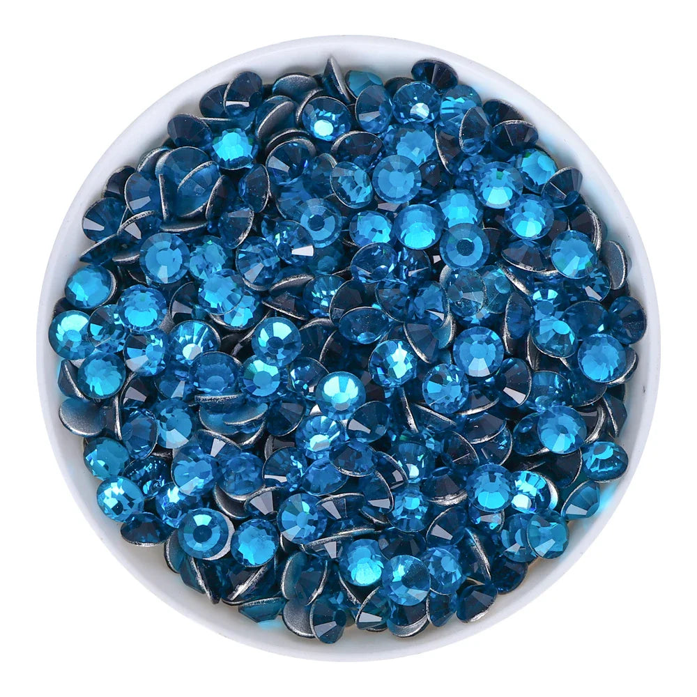 SS3-SS60 Blue Series Non-Hotfix High Quality Glass Flatback Rhinestones | Non-Hotfix | Wiccan Center