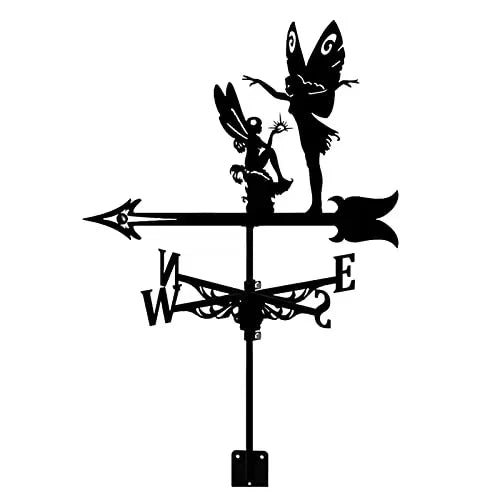 Metal Weathervane,Witch Iron Weather Vane,Sea Rover Wind Direction Indicator,Garden Decoration,Outdoor Roof Decoration,Gardening