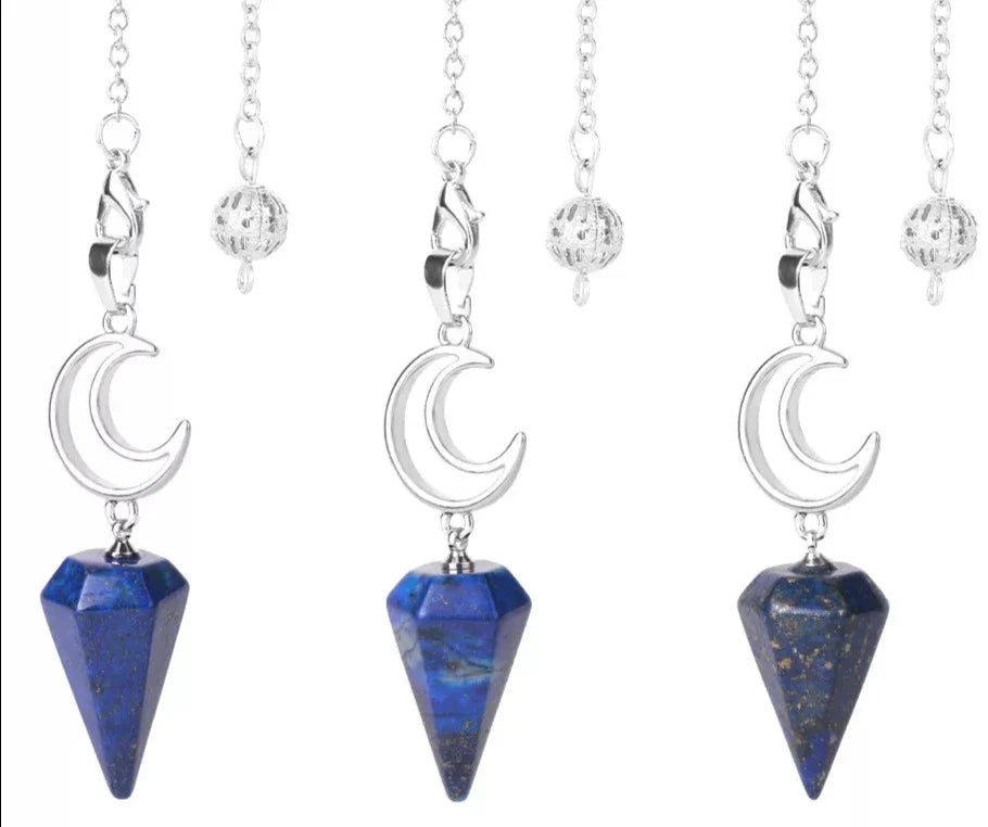Crystal Crescent Moon Pendulums | Pendulums | Wiccan Center