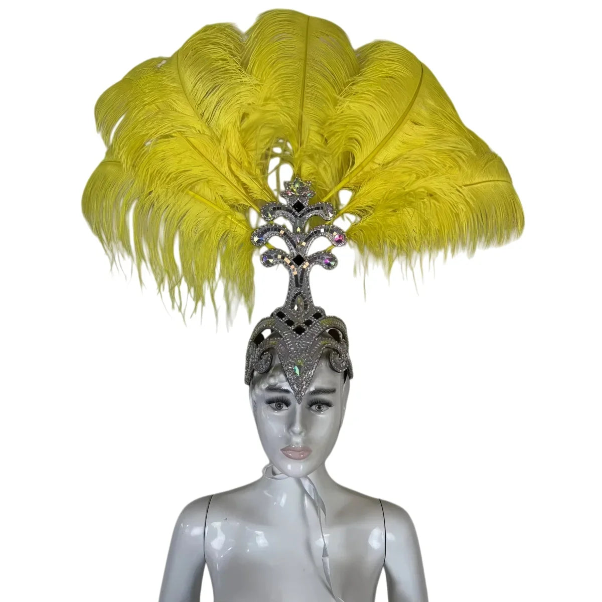 The Stardust Samba Queen – Premium Feathers & Rhinestones Carnival Headdress | Headdress | Wiccan Center