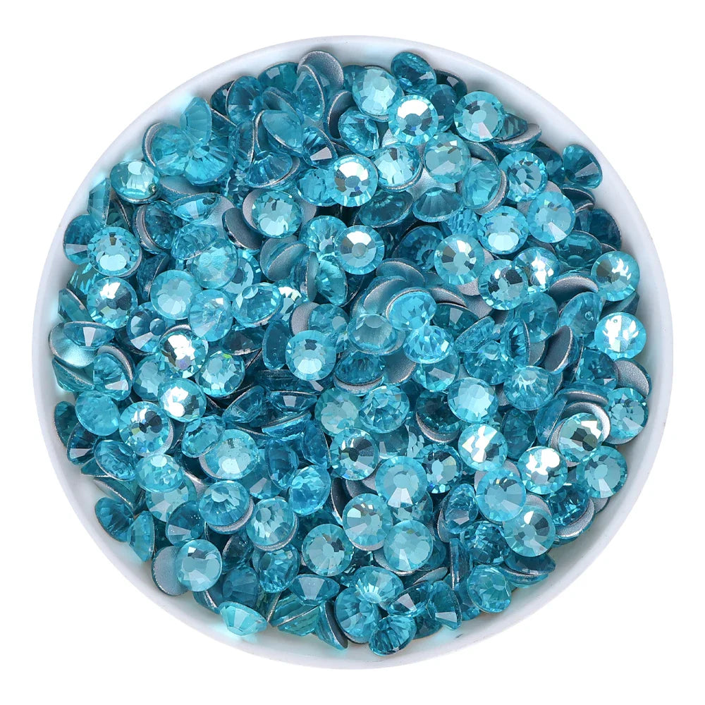 SS3-SS60 Blue Series Non-Hotfix High Quality Glass Flatback Rhinestones | Non-Hotfix | Wiccan Center