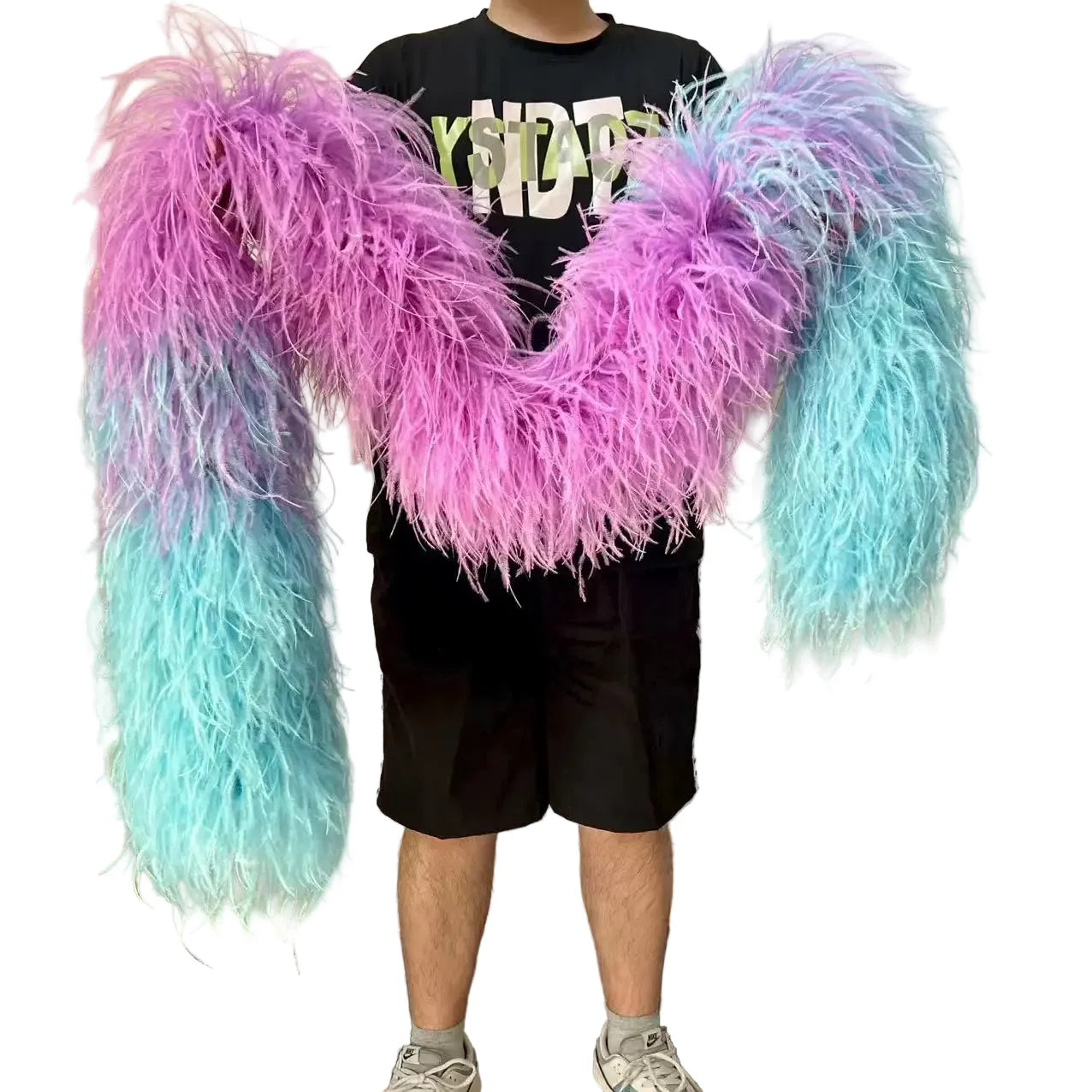 Mixed Color Ostrich Feather Boa & Shawl (2 Meters)