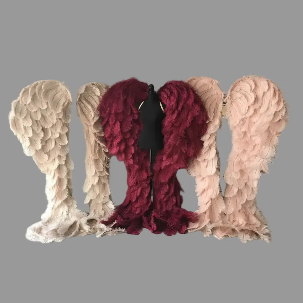 The Stardust Empress Royale – Deluxe Ostrich Feather Angel Wings Stage Performance Prop