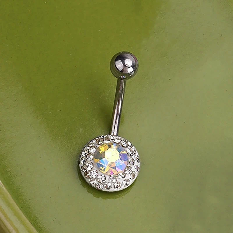 Sweet Dinosaur Navel Ring Zircon Heart Strawberry Belly Button Ring For Women Body Piercing Decor Vacation Leisure Beach Jewelry | | Wiccan Center