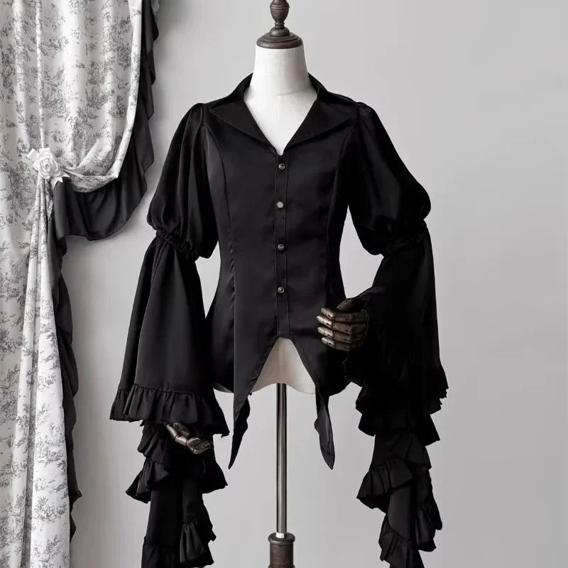 Flare Sleeve Bow Shirt | | Wiccan Center