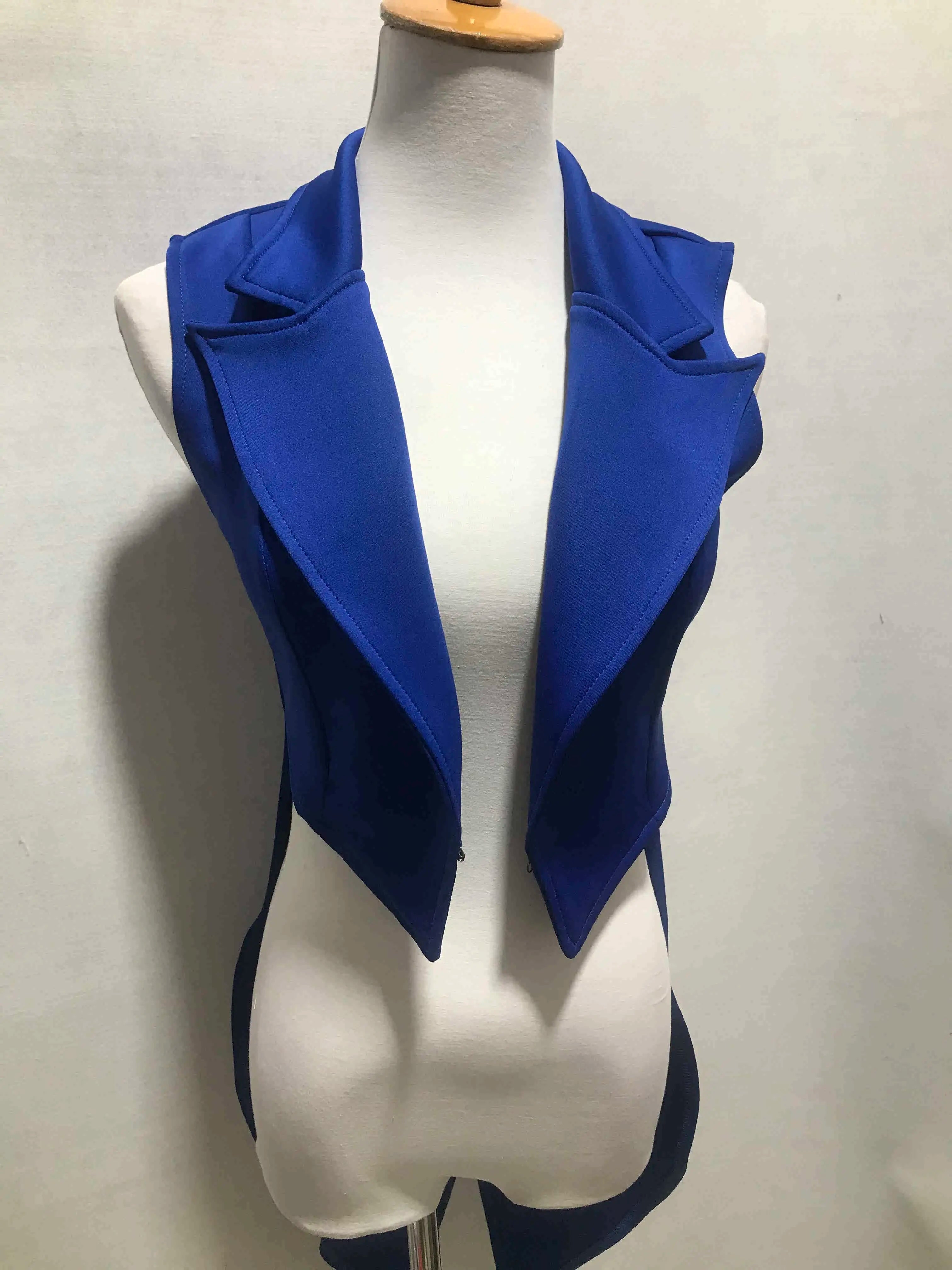 The Stardust Sapphire Showman – Sleeveless Cabaret Tailcoat