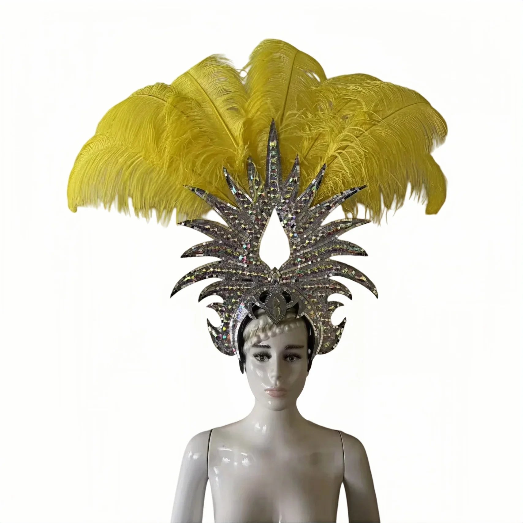 The Stardust Majestic Feather Crown – Carnival & Cabaret Stage Headdress | | Wiccan Center