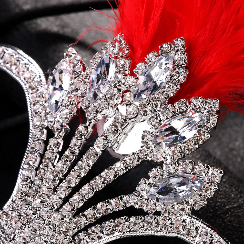 Carnival Feather Masquerade Jewelry Mask | Masks | Wiccan Center
