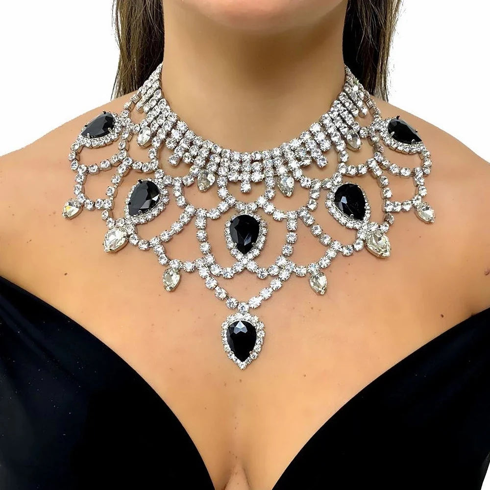 Rhinestone Water Drop Crystal Drop