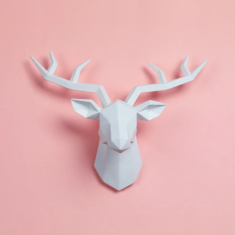 Home Decor Decorative Resin Elk Head Deer Head Wall Mount Animal Holder Wall Hanger Statue Animal Shapedat Hook Hanging Rack | | Wiccan Center