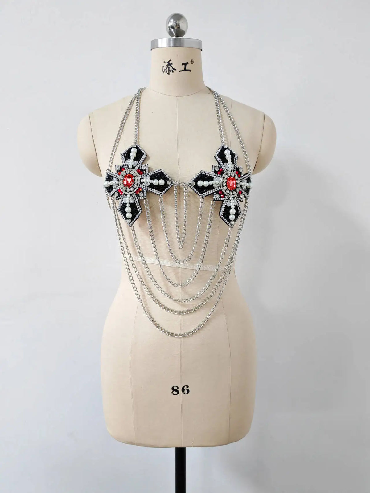 Dazzling Irregular Tassel Bikini Bra Chain & Shawl Chest Body Jewelry | Body Chains | Wiccan Center