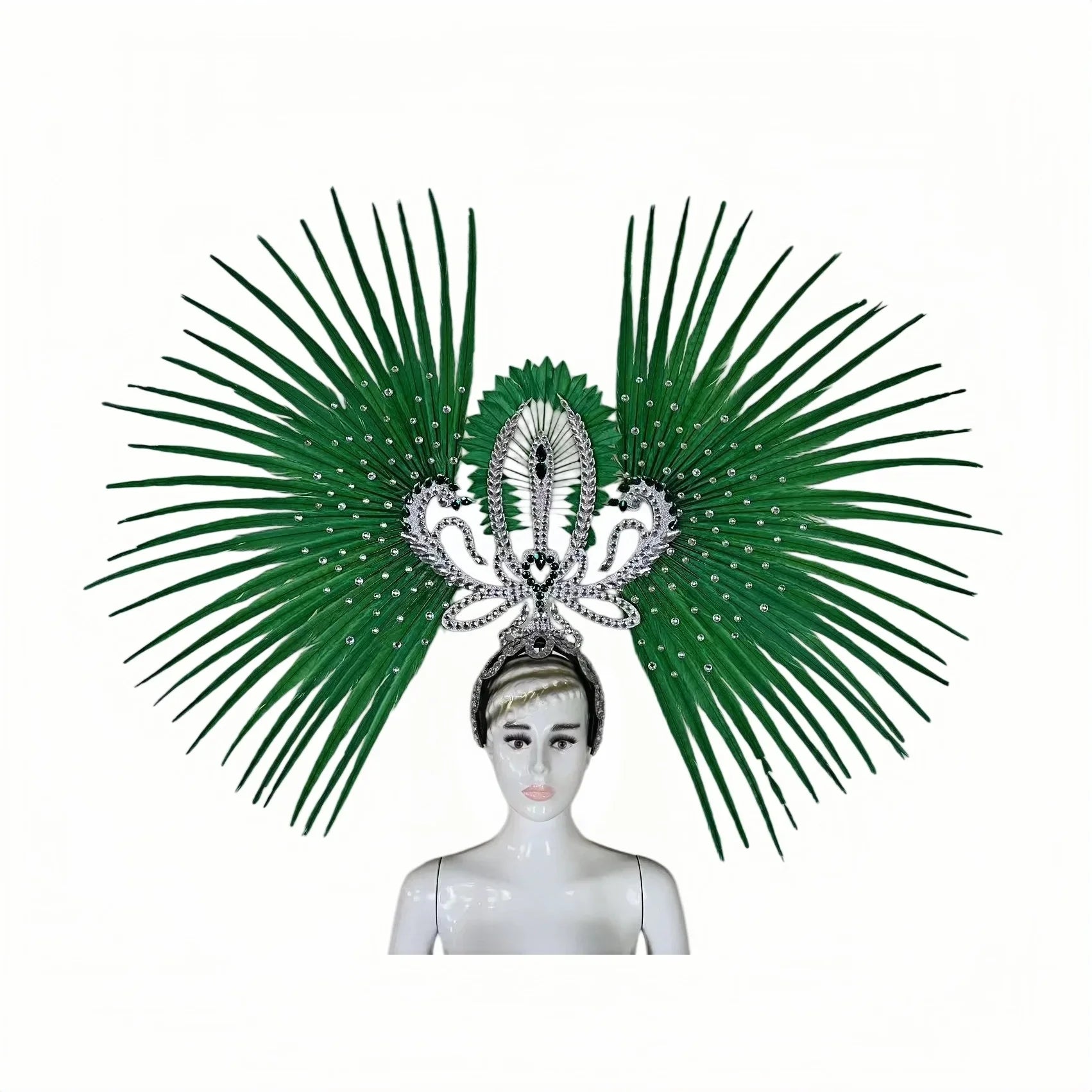 The Stardust Tropicana Samba Crown – Feather & Rhinestone Stage Headdress | Headdress | Wiccan Center