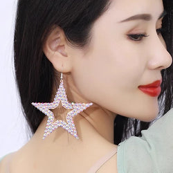 Star Rhinestone Crystal Drops | Earrings | Wiccan Center