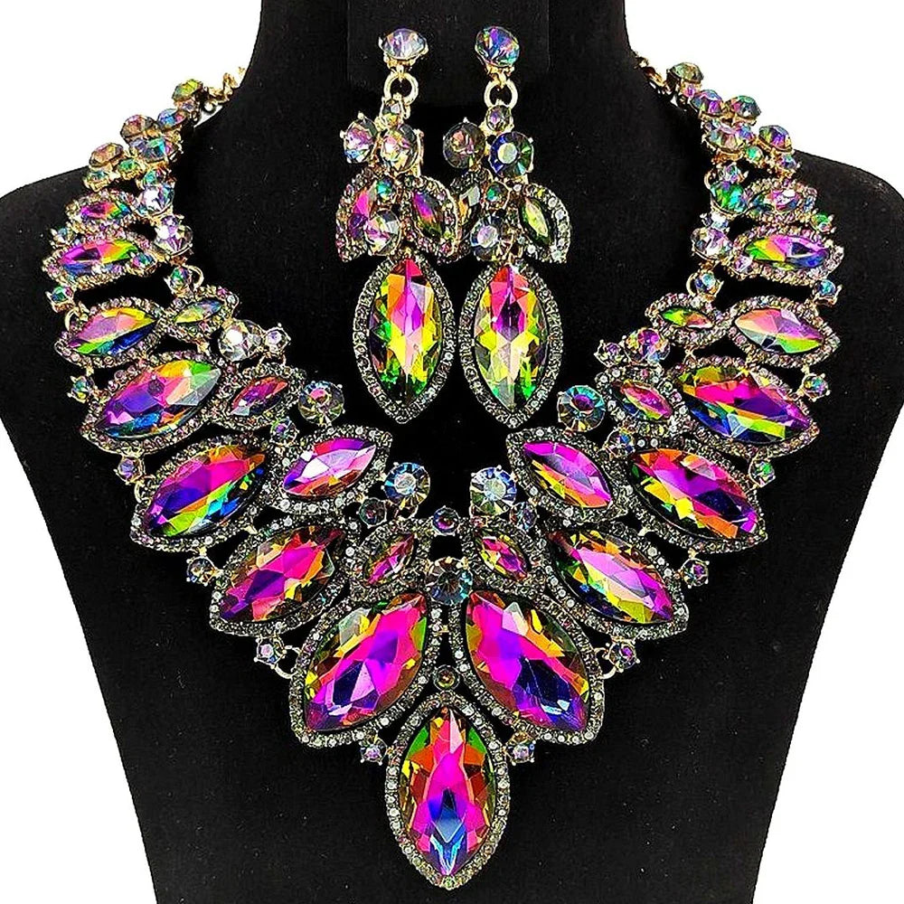 Rhinestone Drop Crystal Drop & Crystal Drop Set | Jewelry Sets | Wiccan Center