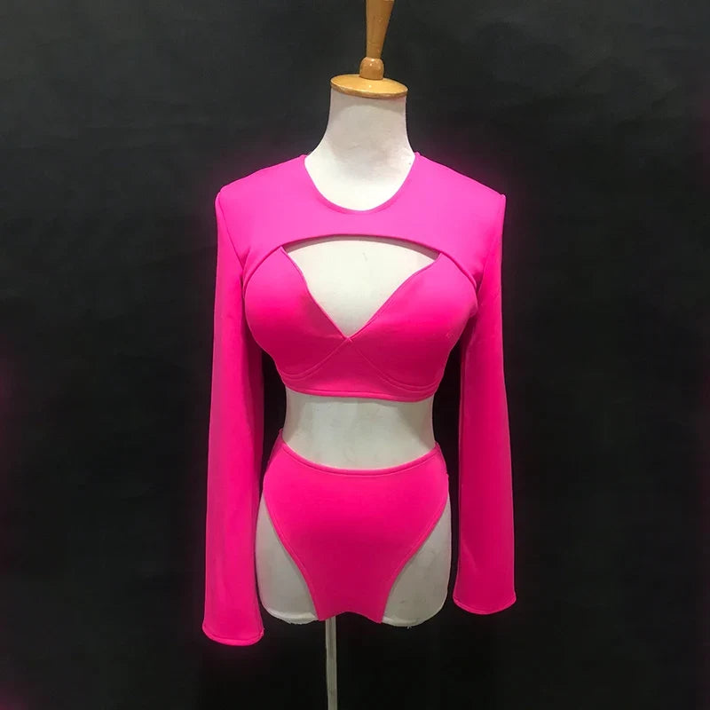 The Stardust Electra Performance Set – Long-Sleeve Pole & Gogo Bikini
