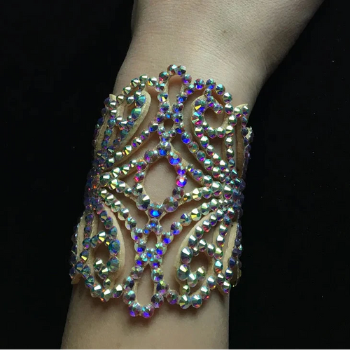 AB Rhinestone Wrap Snap Cuff | Bracelets | Wiccan Center