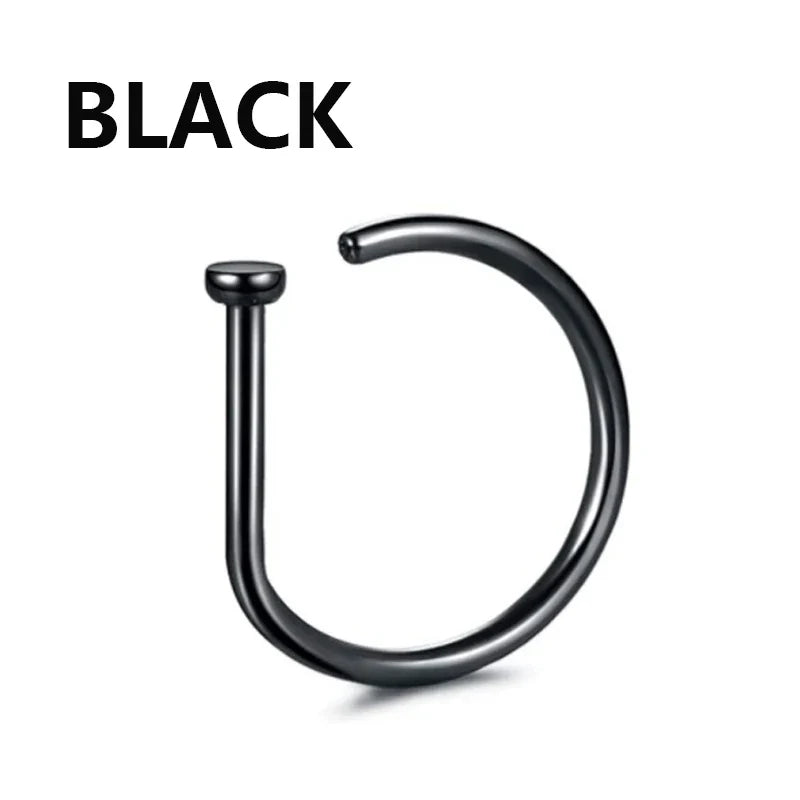 Stainless Steel Magnet Fake Nose Ring Hoop Fake Piercing Hoop Septum Rings For Women Fashion Gothic Rock Body Jewelry Gifts | | Wiccan Center