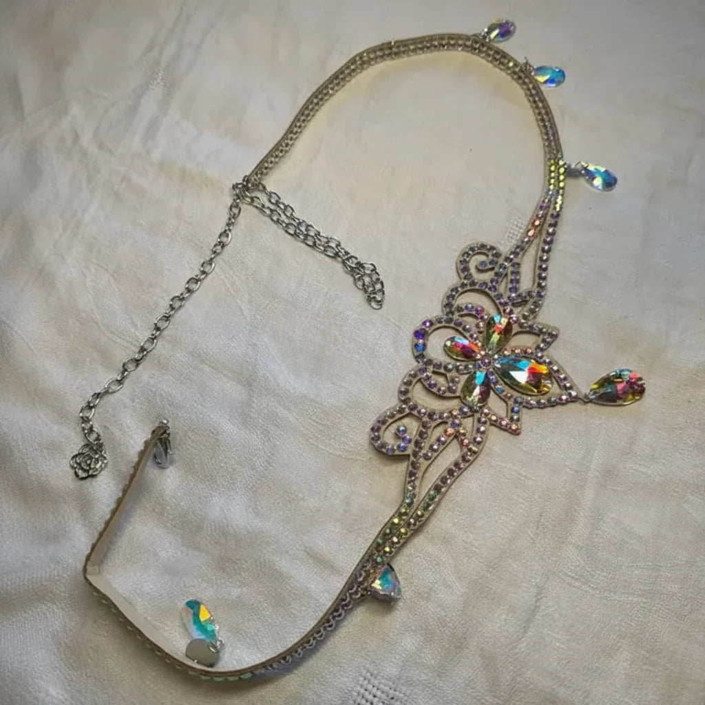 Sparkly Rhinestone Belly Dance Waist Chain Body Jewelry Belt | Body Chains | Wiccan Center