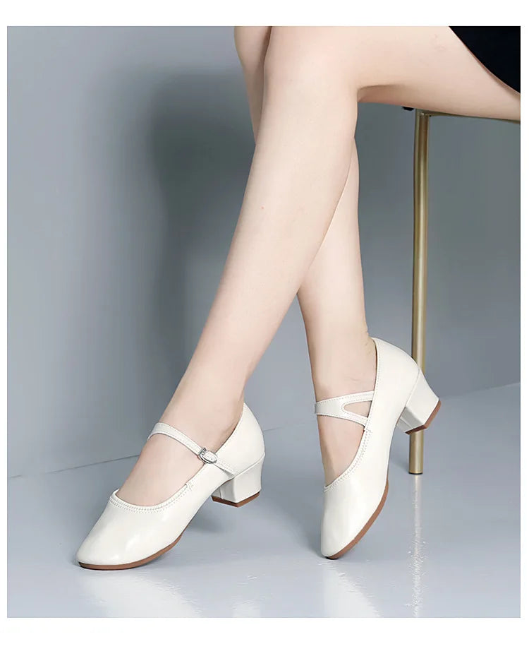 The Stardust Carousel Mary Jane – Classic Low-Heel Dance Pump