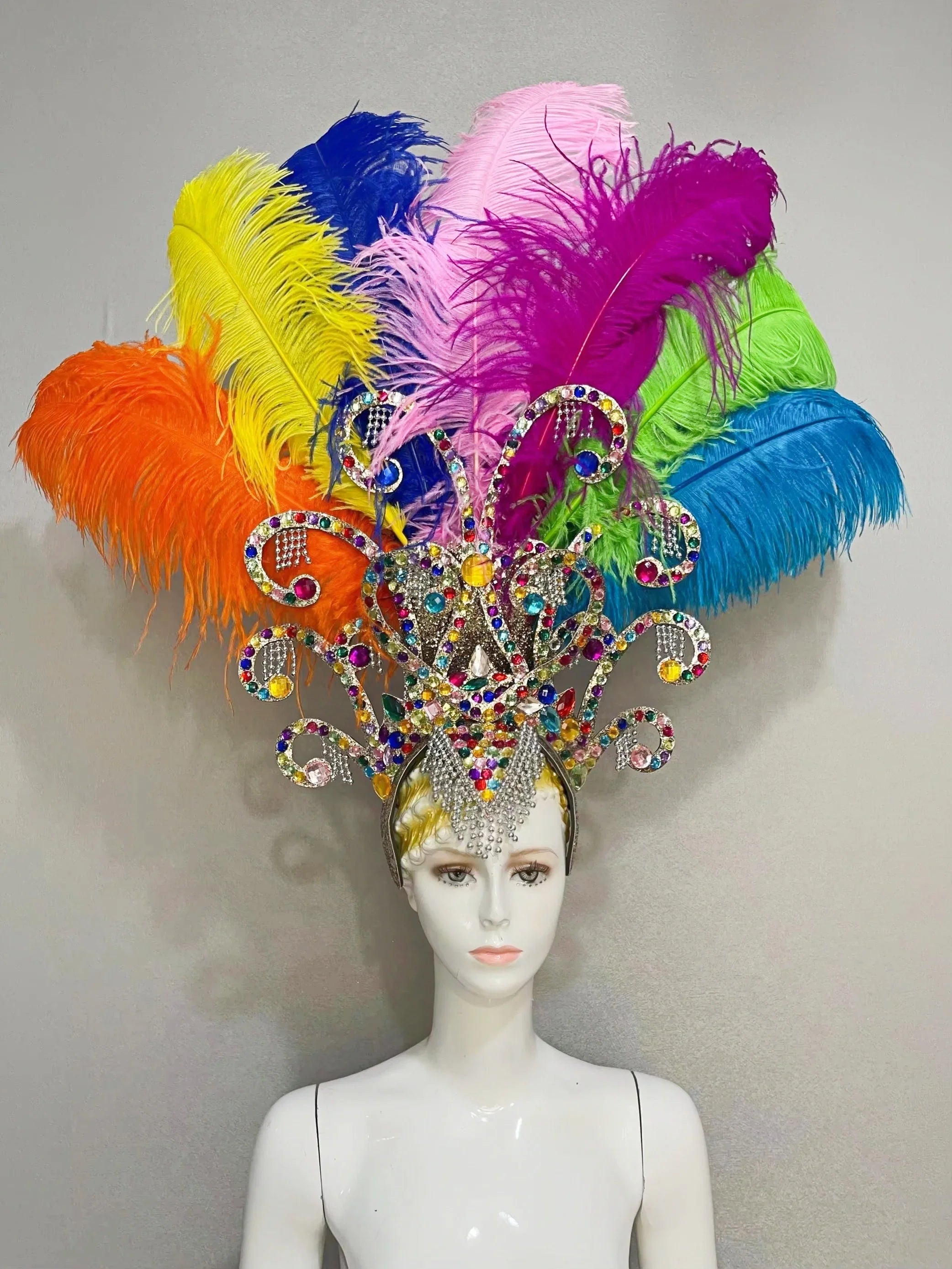 The Stardust Luminary Crown – Lavender & Multi-Tone Samba Carnival Headdress | Headdress | Wiccan Center