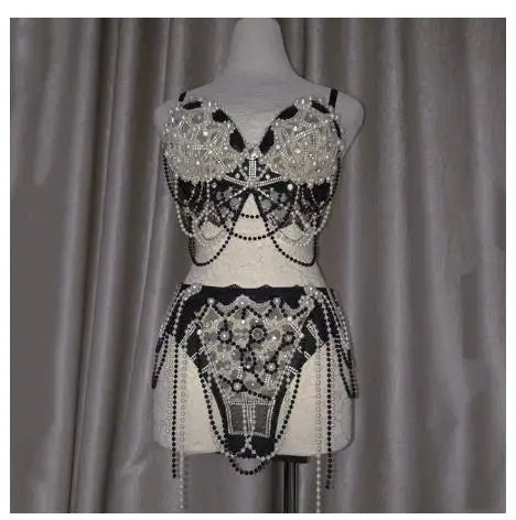 Rhinestone & Lace Bikini Performance Costume Set | Costume Sets | Wiccan Center