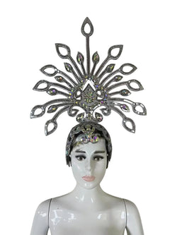 The Stardust Dionysia – Silver Starburst Carnival & Masque Ball Crown | Headpiece | Wiccan Center