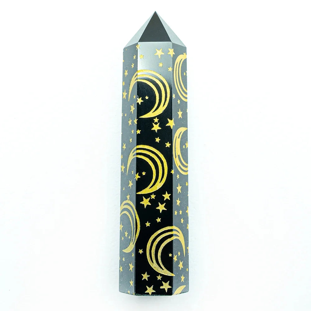 Snake, Sun, Moon, Star Crystal Tower Obelisks | Crystals | Wiccan Center